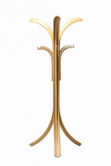 Bent ash coat stand by Offredi Giovanni for Crassevig, 1970s