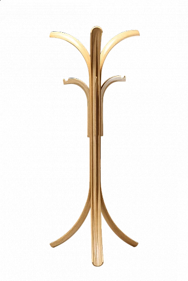 Bent ash coat stand by Offredi Giovanni for Crassevig, 1970s