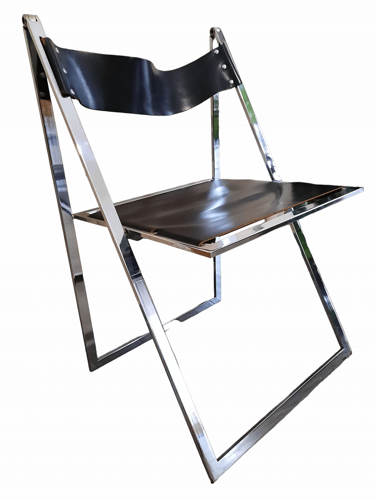 イタリア Fontoni & Geraci “Elios” 本革×スチール フォールディング