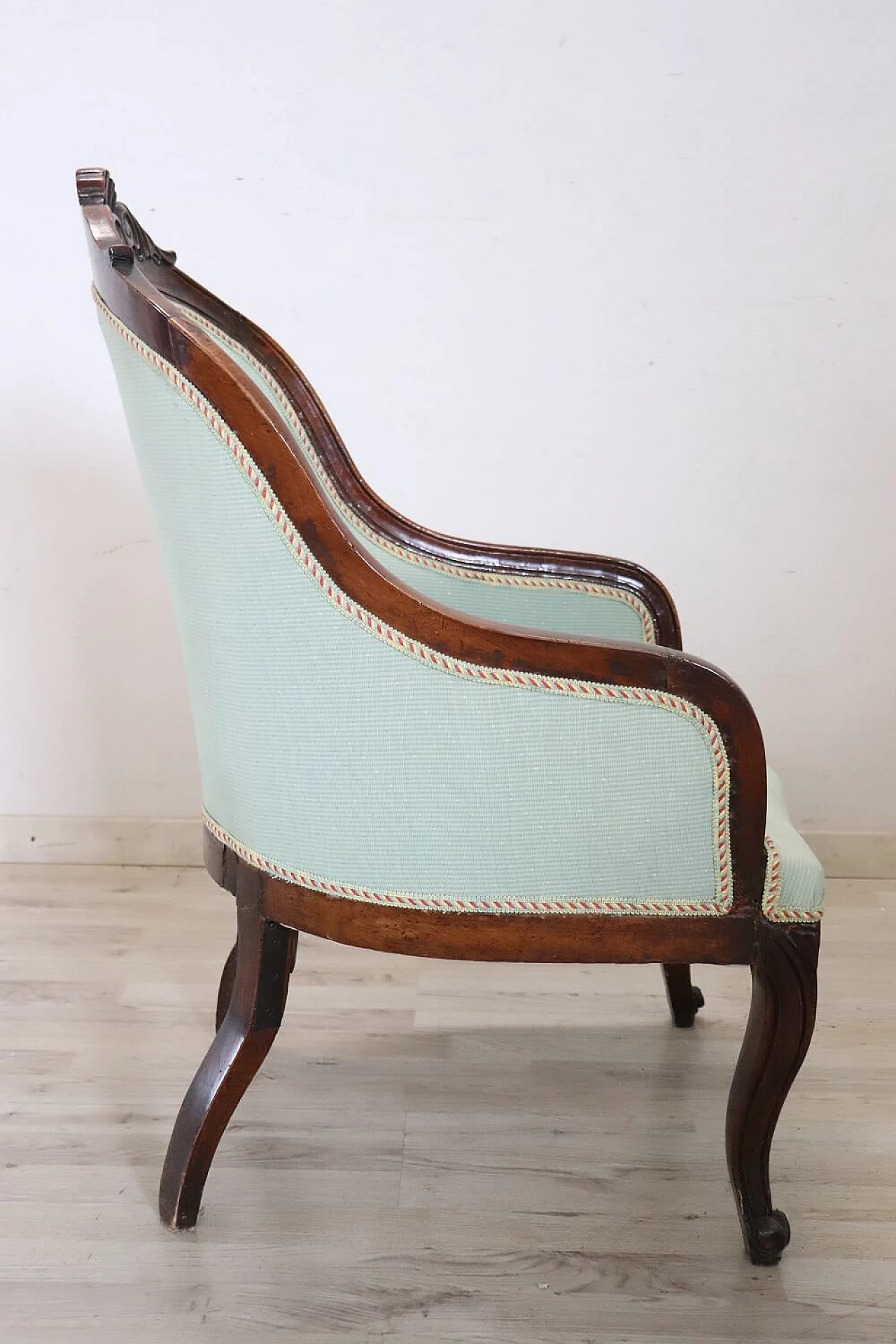 Antique upholstered armchair in walnut Louis Philippe era, mid-19th century 7