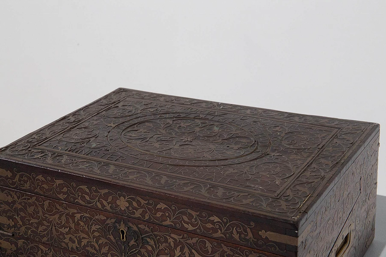 Travel writing desk that belonged to Sir Faiyaz Ali Khan, 20th century 9