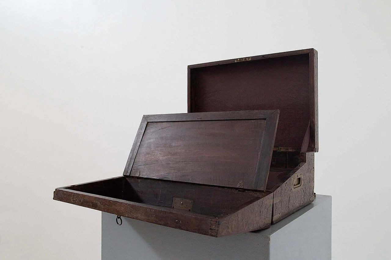 Travel writing desk that belonged to Sir Faiyaz Ali Khan, 20th century 13