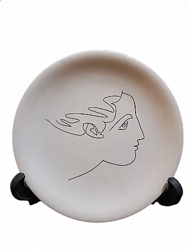 Piatto in ceramica di Pablo Picasso per per Salins Ceramic, anni '60