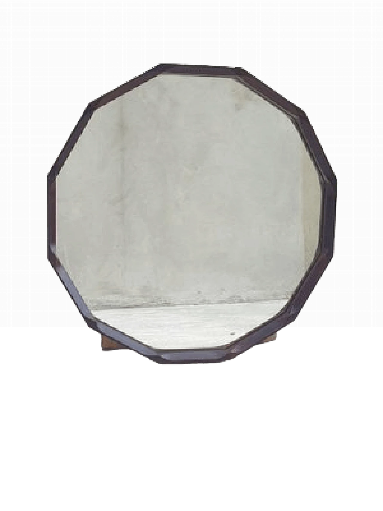 Specchio dodecagonale in palissandro attribuito a Dino Cavalli per Tredici, anni '60 19