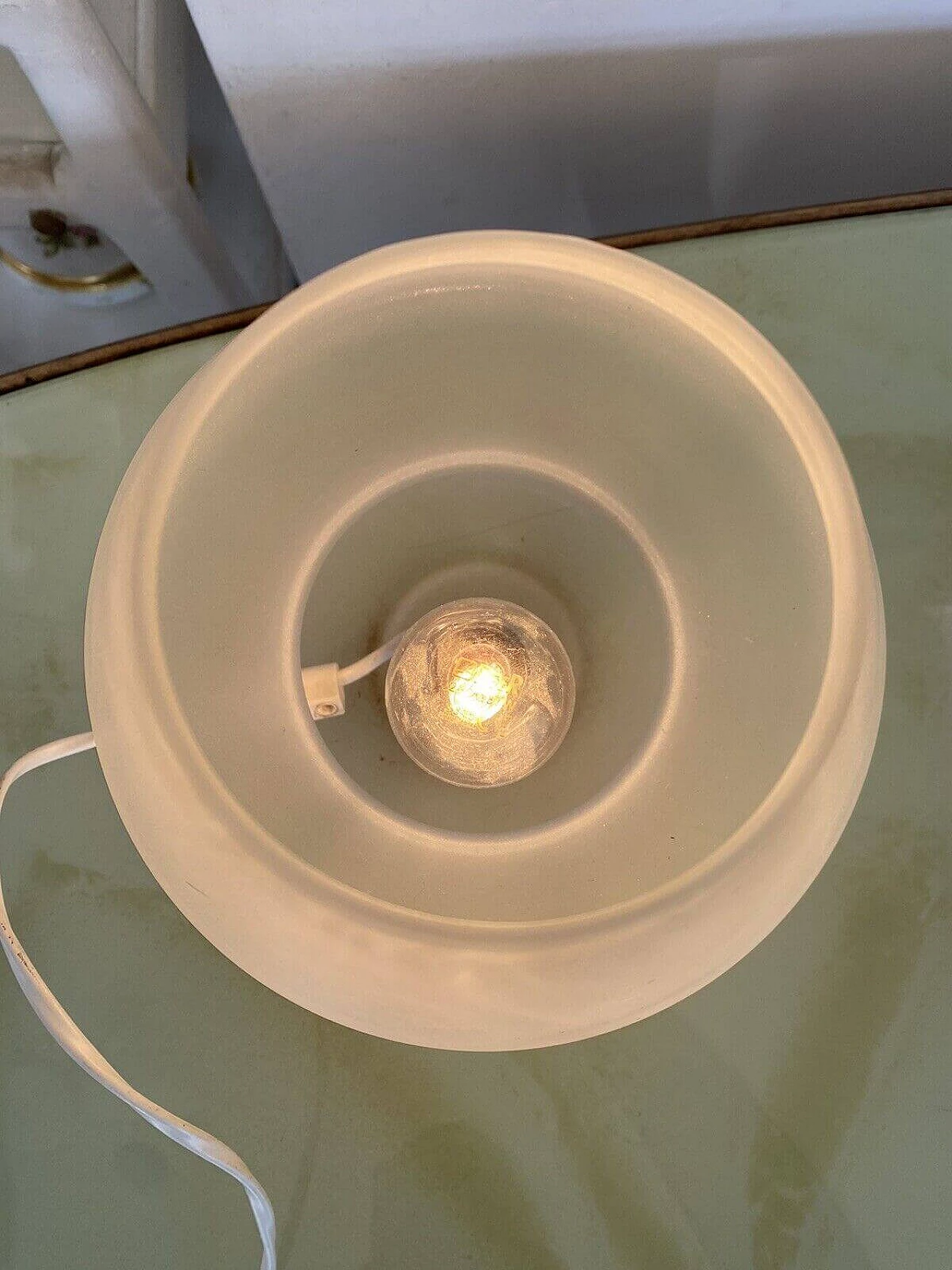 Satin-finished glass table lamp in the style of Venini, 1970s 2
