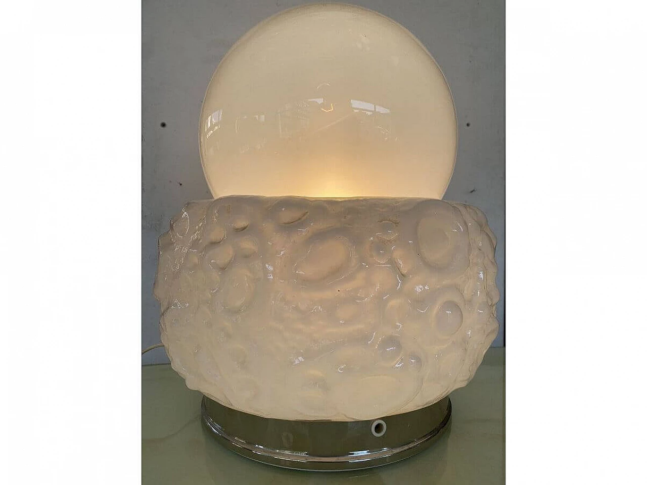 Lampada da tavolo nello stile Osso di Carlo Nason per Mazzega, anni '70 5