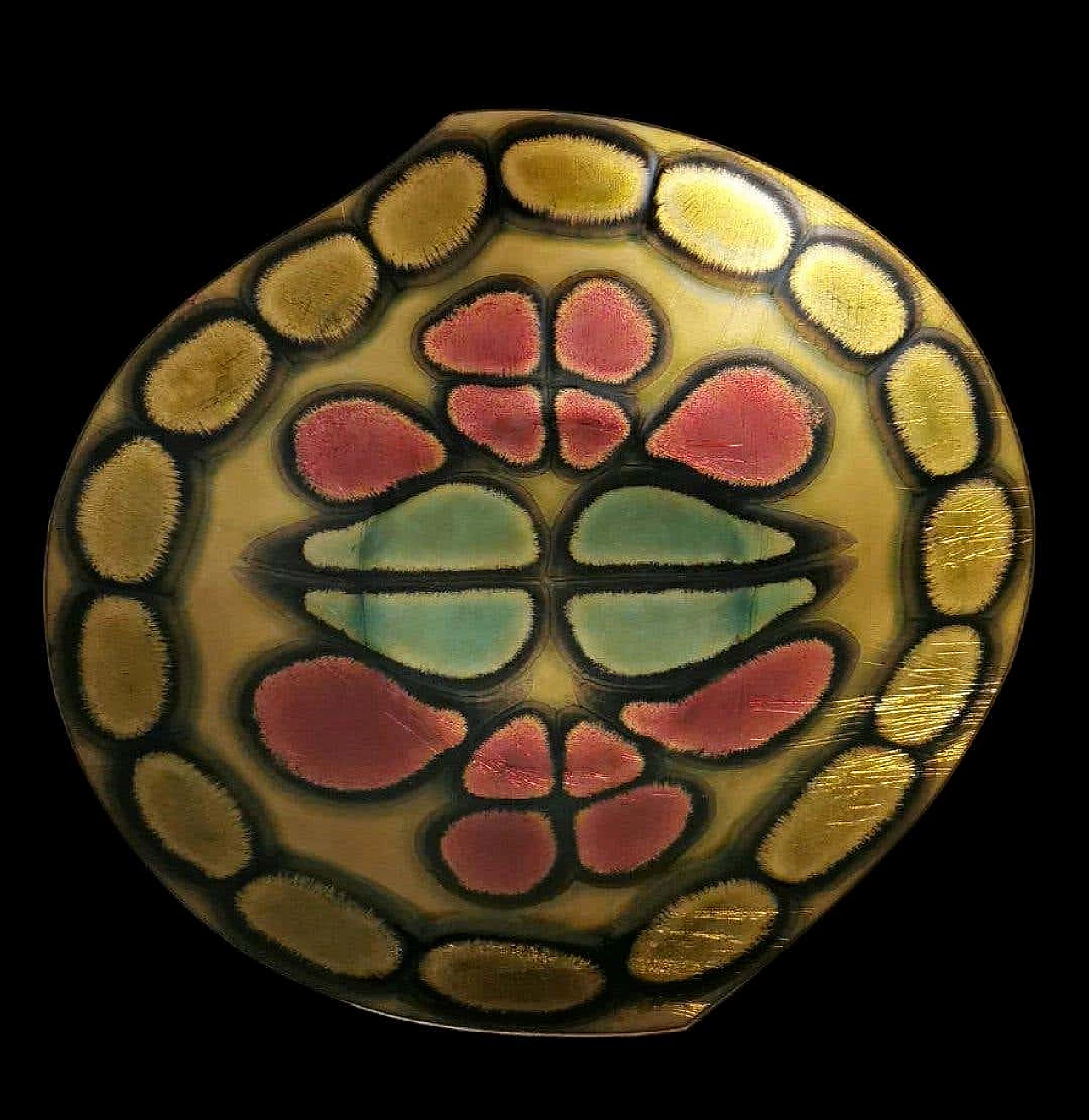 Enamelled copper bowl in the style of Paolo De Poli, 1950s 3