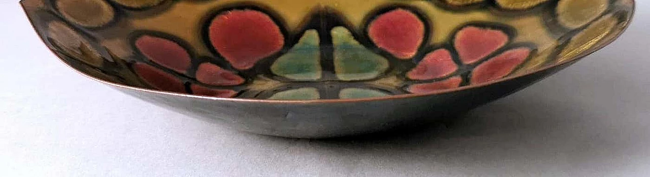 Enamelled copper bowl in the style of Paolo De Poli, 1950s 9