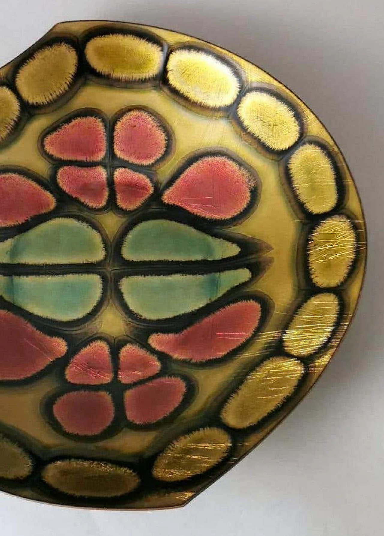 Enamelled copper bowl in the style of Paolo De Poli, 1950s 14