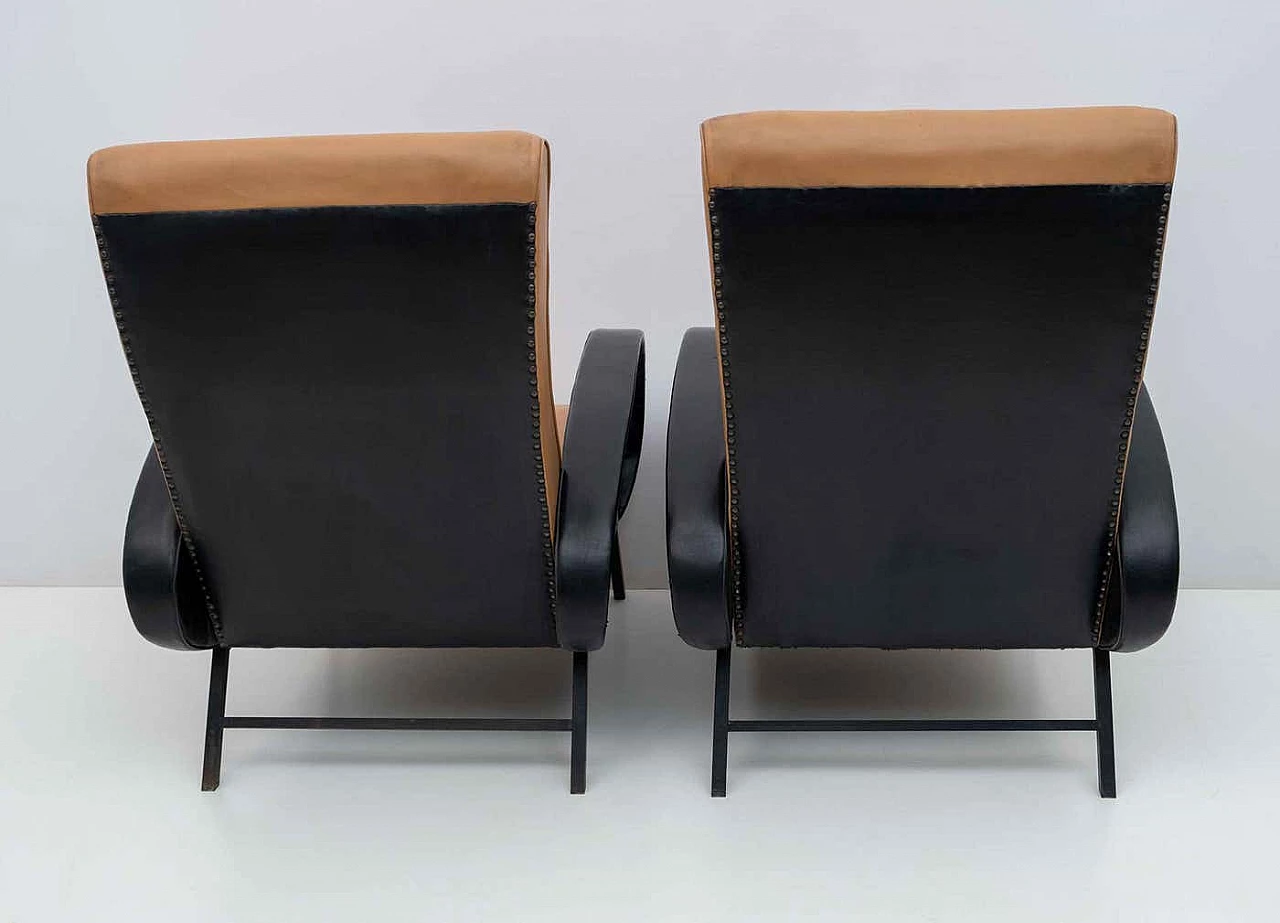 Pair of leather recliners by Marco Zanuso, 1950s 10