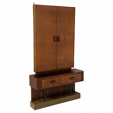 Wood and brass dressing table attributed to Pietro Chiesa, 1930s