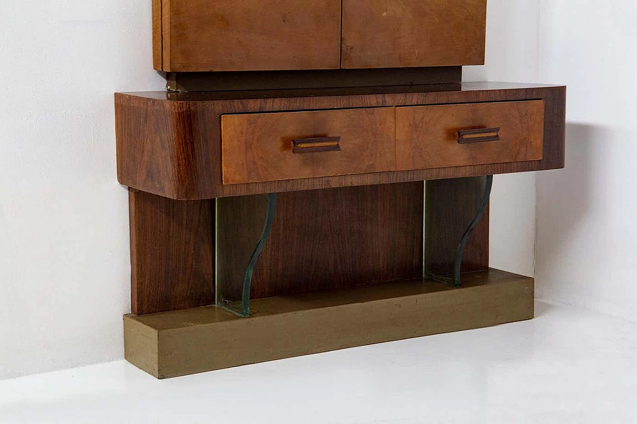 Wood and brass dressing table attributed to Pietro Chiesa, 1930s 2