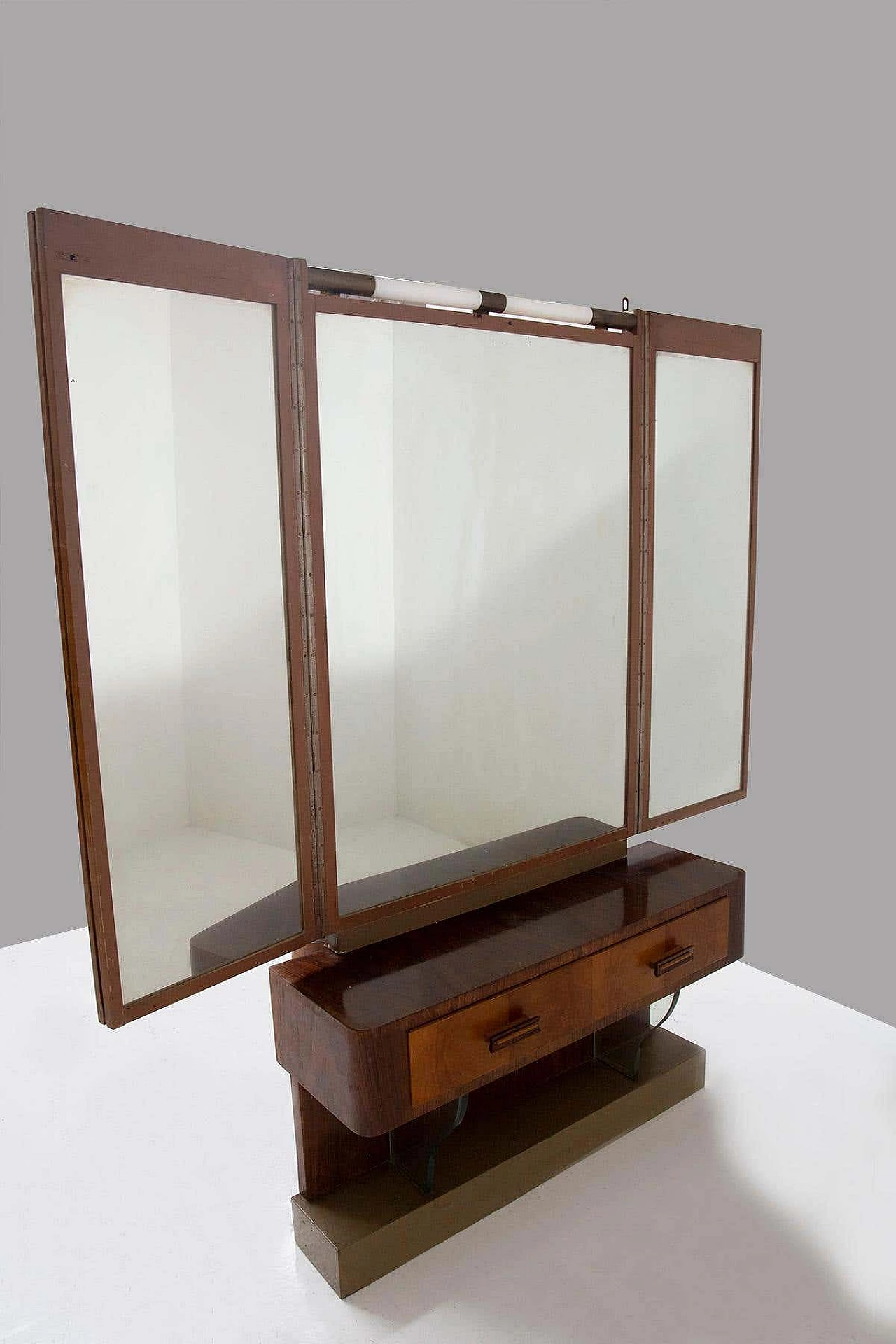 Wood and brass dressing table attributed to Pietro Chiesa, 1930s 3