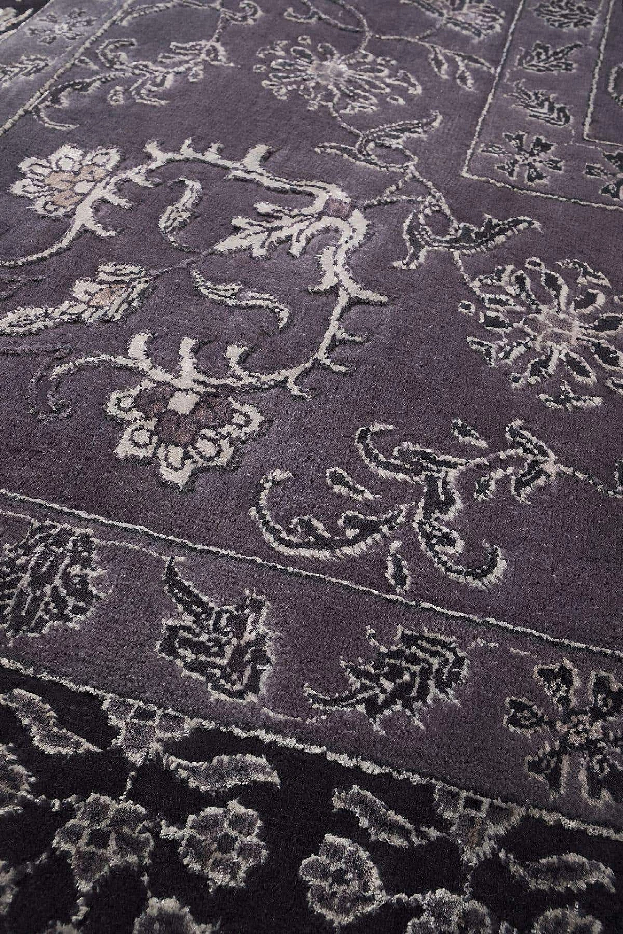 Fine silk Nain carpet in oriental style, early 20th century 2