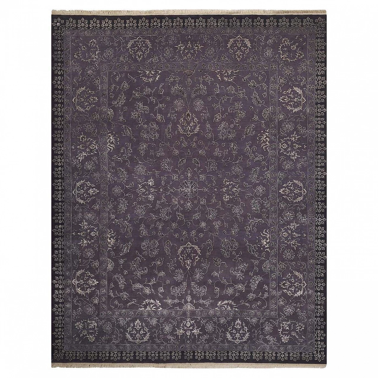 Fine silk Nain carpet in oriental style, early 20th century 4