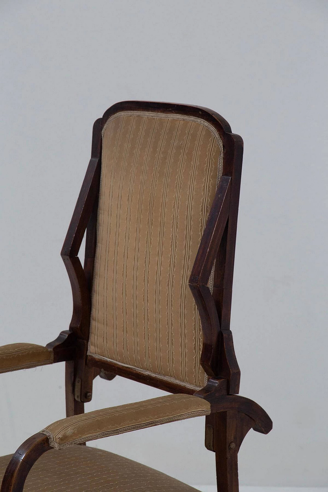 Armchair in Art Nouveau style with original fabric, 20th century 7