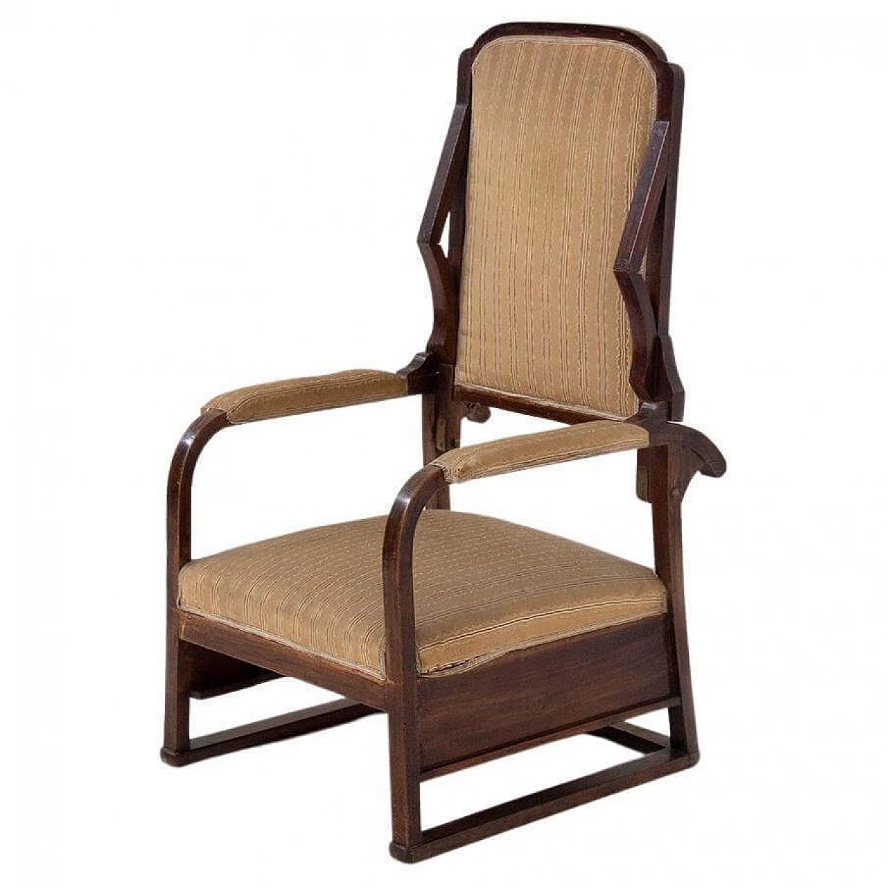 Armchair in Art Nouveau style with original fabric, 20th century 9
