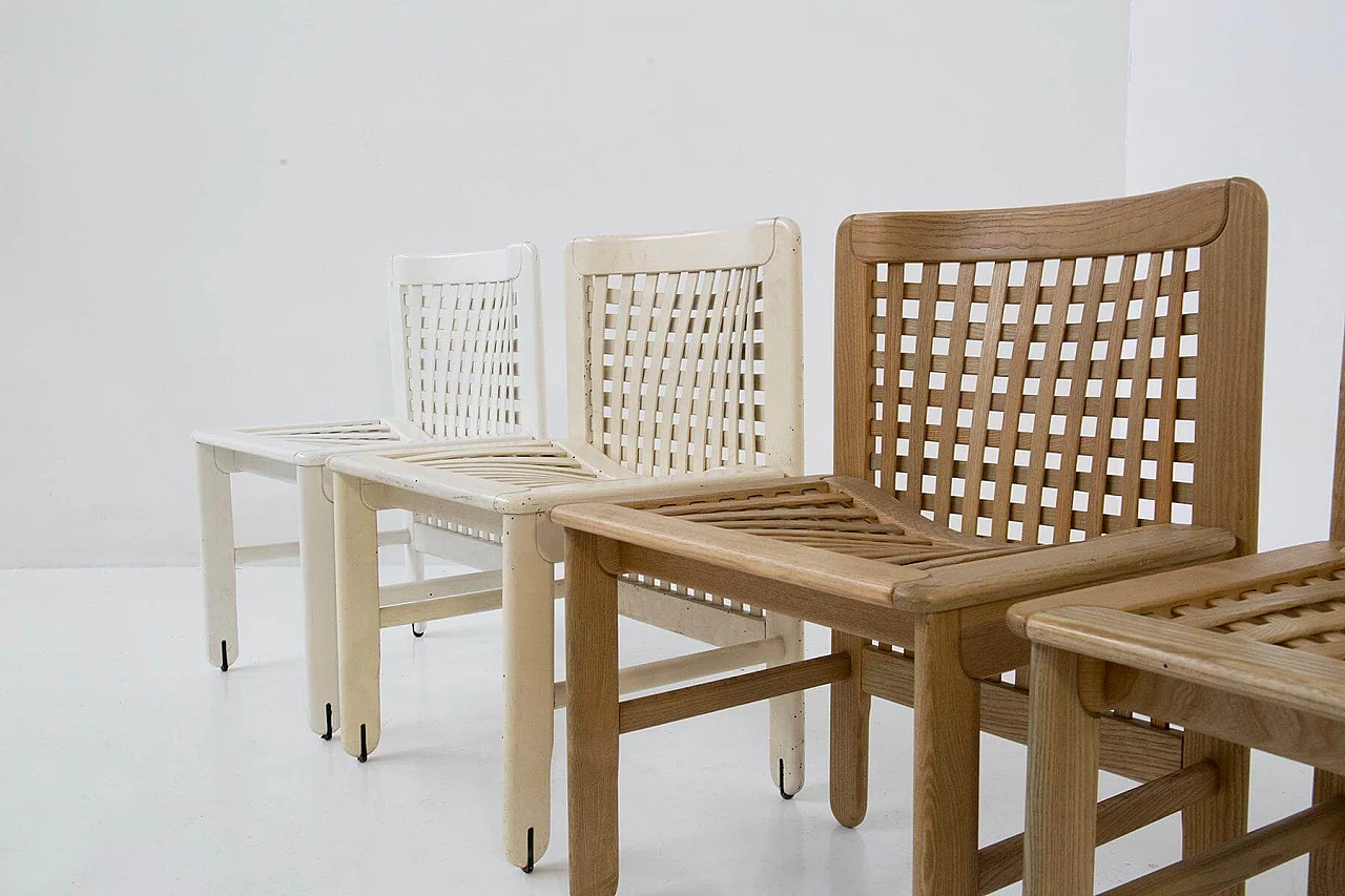 4 Transenna chairs by Ammannati and Vitelli for Pozzi & Verga, 1970s 1