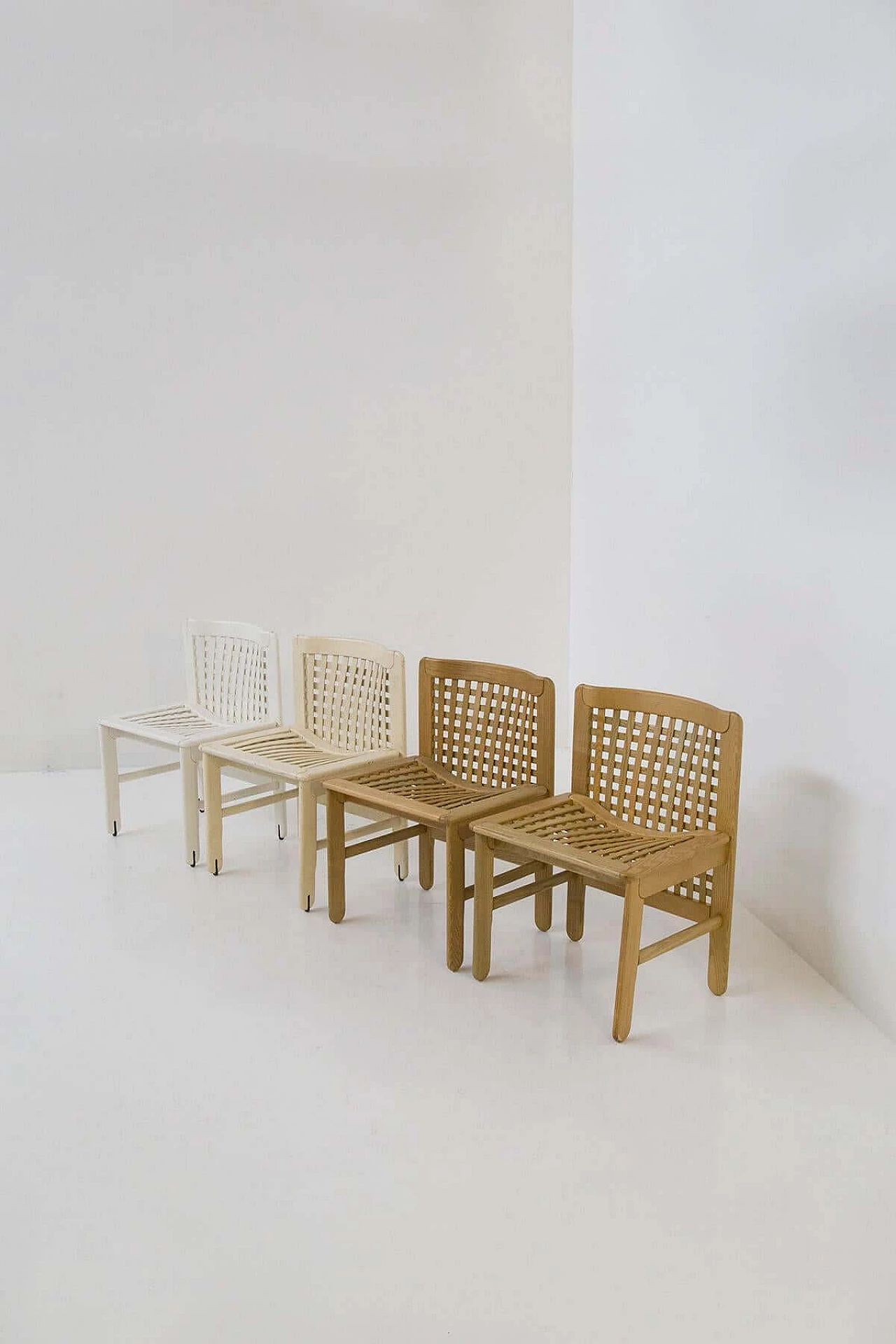 4 Transenna chairs by Ammannati and Vitelli for Pozzi & Verga, 1970s 11