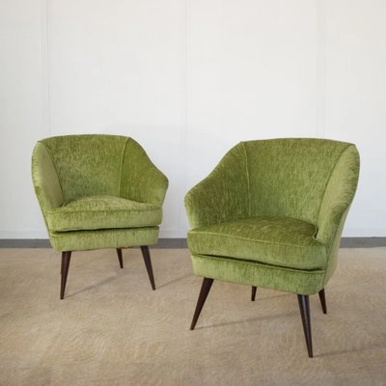 Pair of armchairs attributed to Gio Ponti for Casa e Giardino, 1950s 2