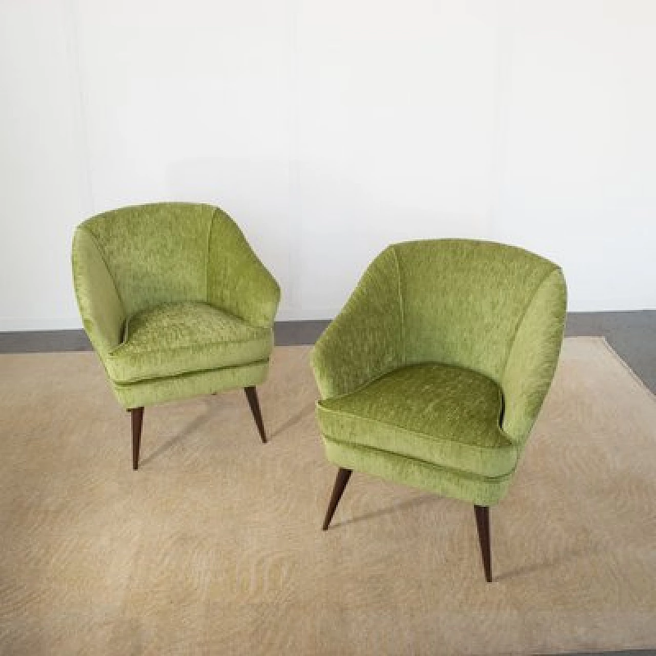 Pair of armchairs attributed to Gio Ponti for Casa e Giardino, 1950s 3