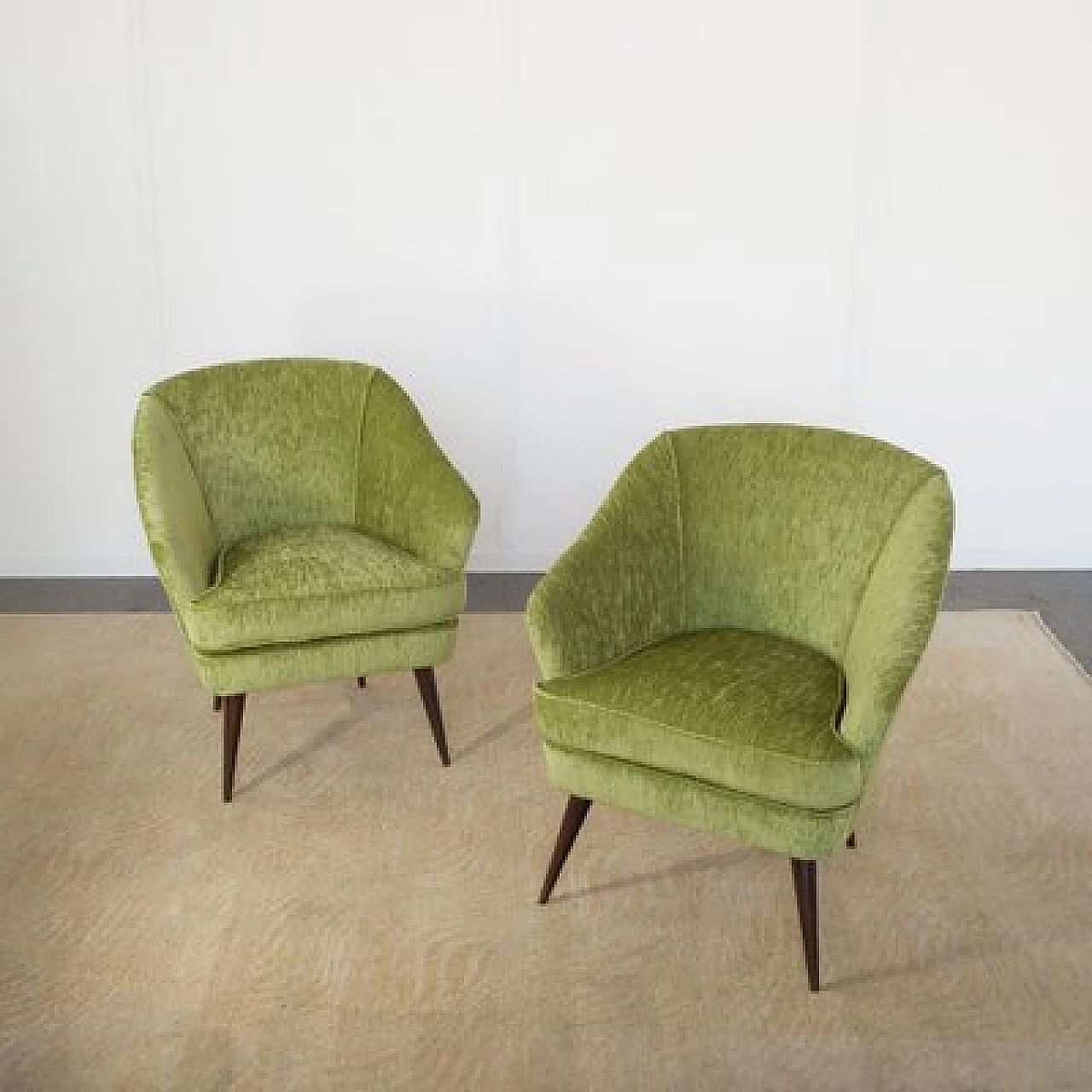 Pair of armchairs attributed to Gio Ponti for Casa e Giardino, 1950s 4