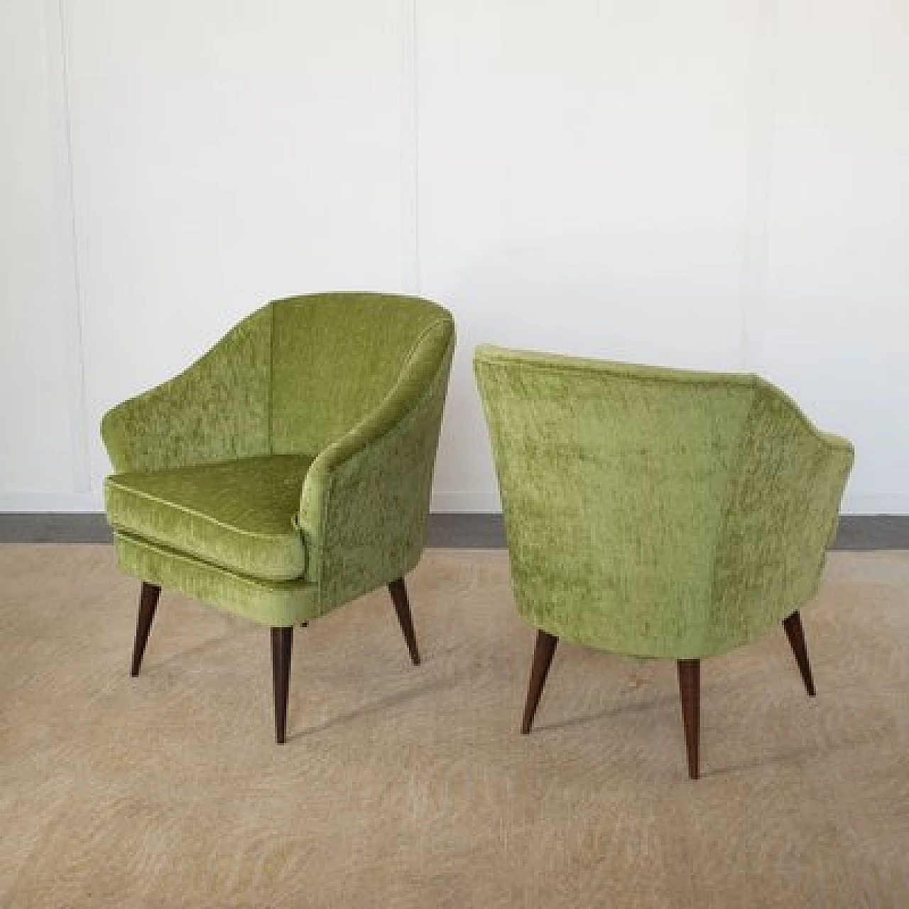 Pair of armchairs attributed to Gio Ponti for Casa e Giardino, 1950s 5