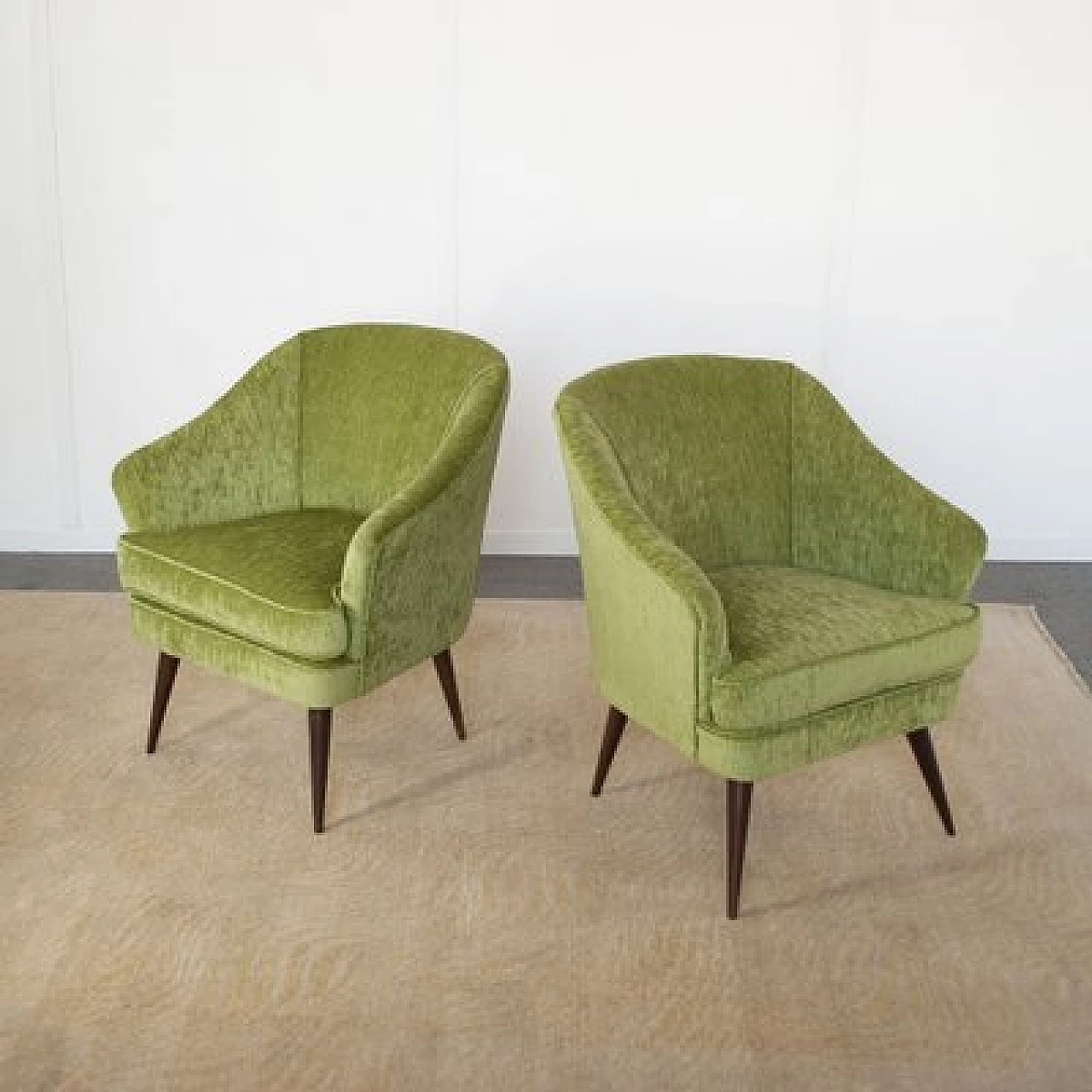 Pair of armchairs attributed to Gio Ponti for Casa e Giardino, 1950s 6