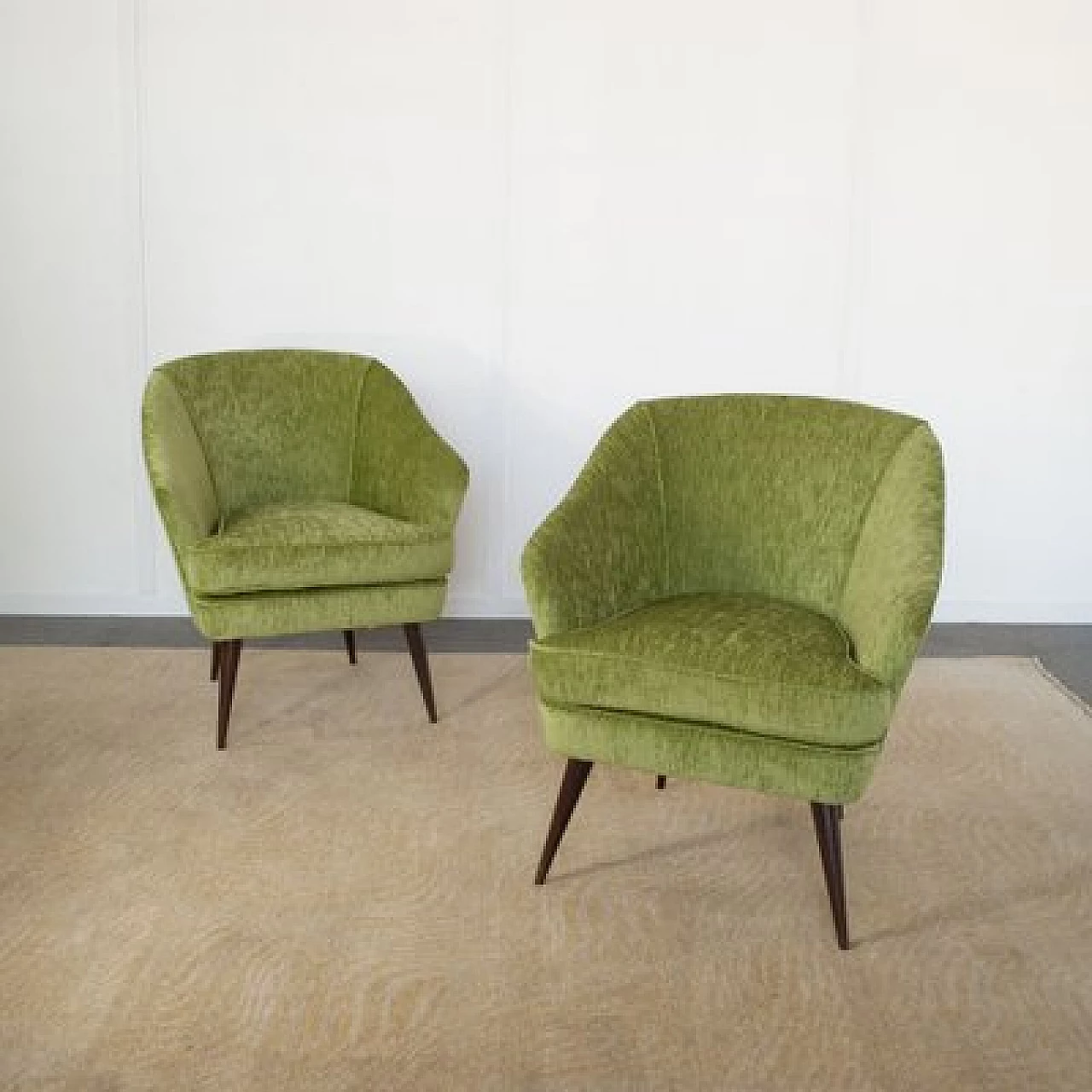 Pair of armchairs attributed to Gio Ponti for Casa e Giardino, 1950s 7