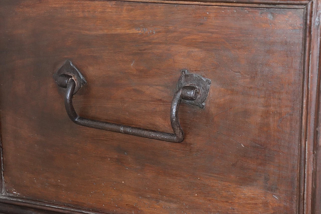 Antique solid walnut chest, 17th century 3