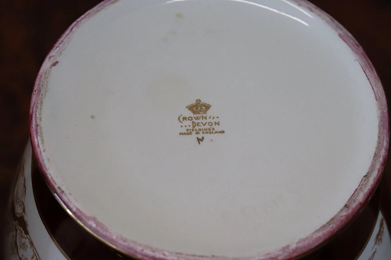 Coppia di vasi Potiche in ceramica di Crown Devon Fieldings, anni '50 12