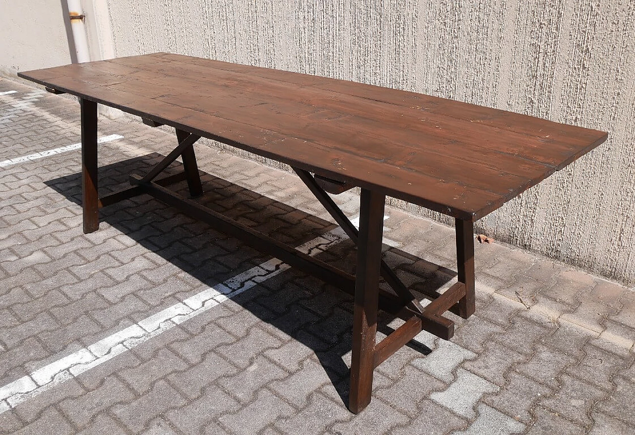 Capretta rectangular solid fir table, 20th century 2