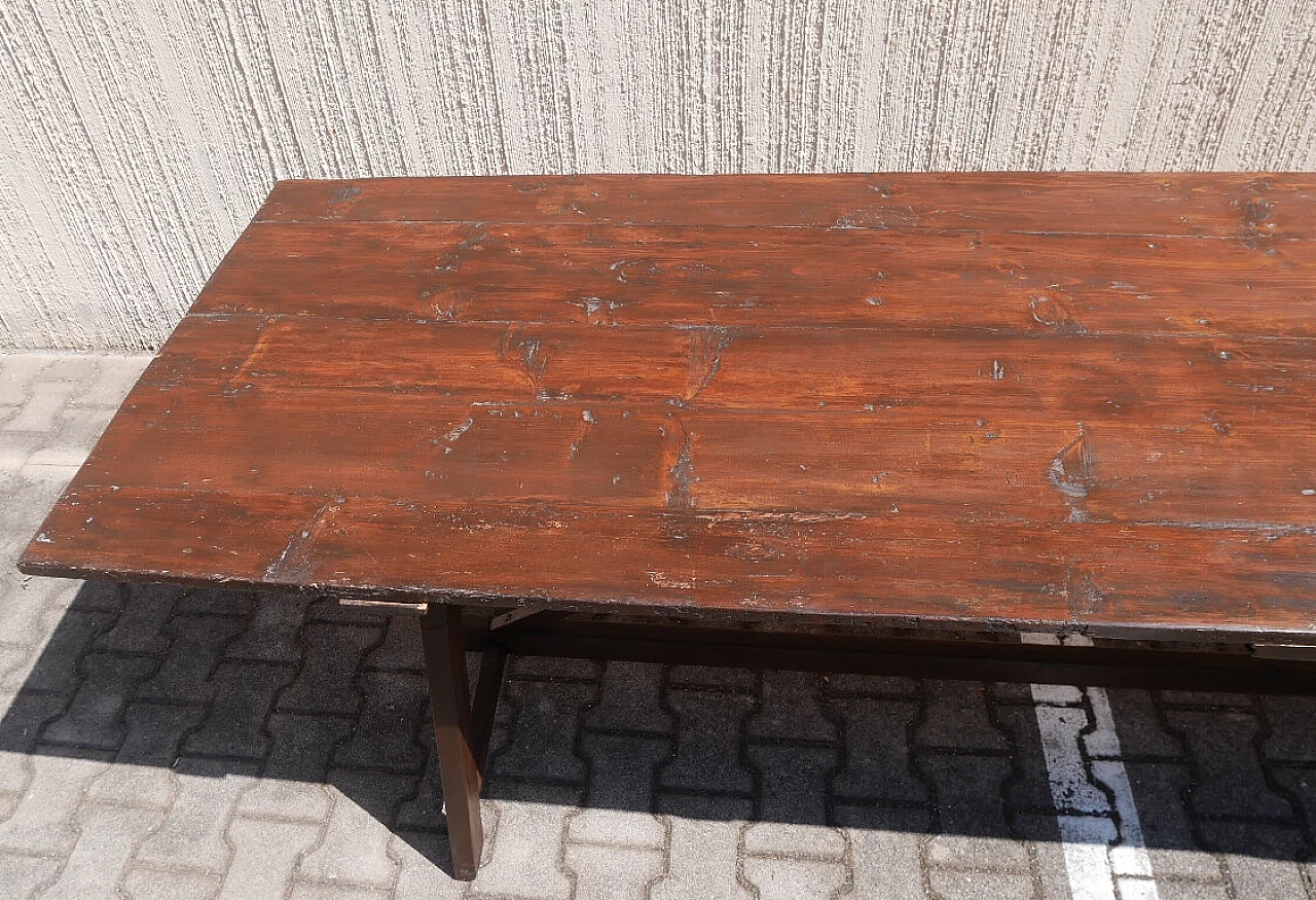 Capretta rectangular solid fir table, 20th century 4