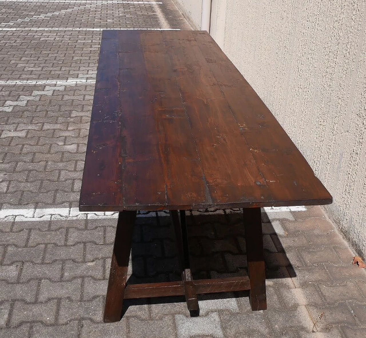 Capretta rectangular solid fir table, 20th century 5