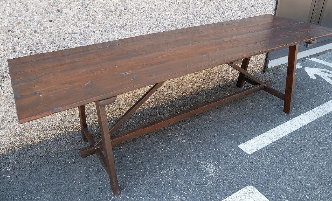 Capretta rectangular solid fir table, 20th century 6