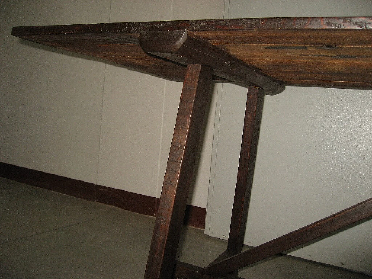 Capretta rectangular solid fir table, 20th century 9