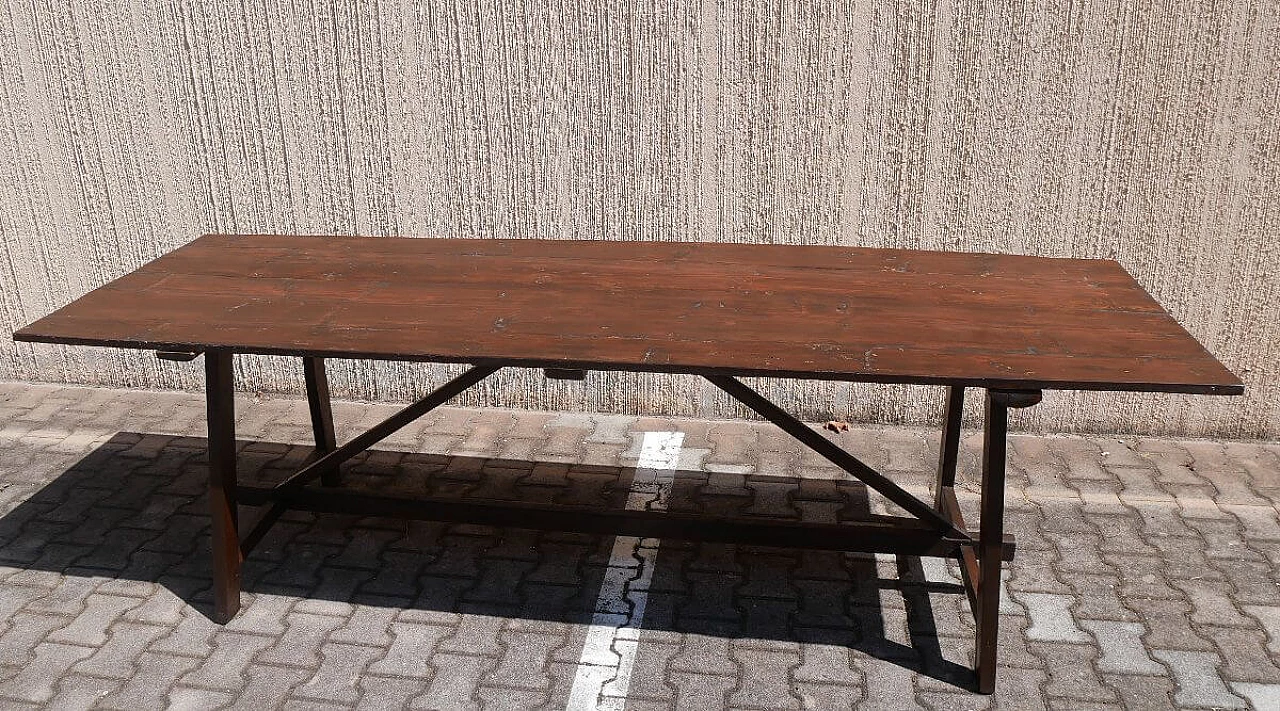 Capretta rectangular solid fir table, 20th century 11