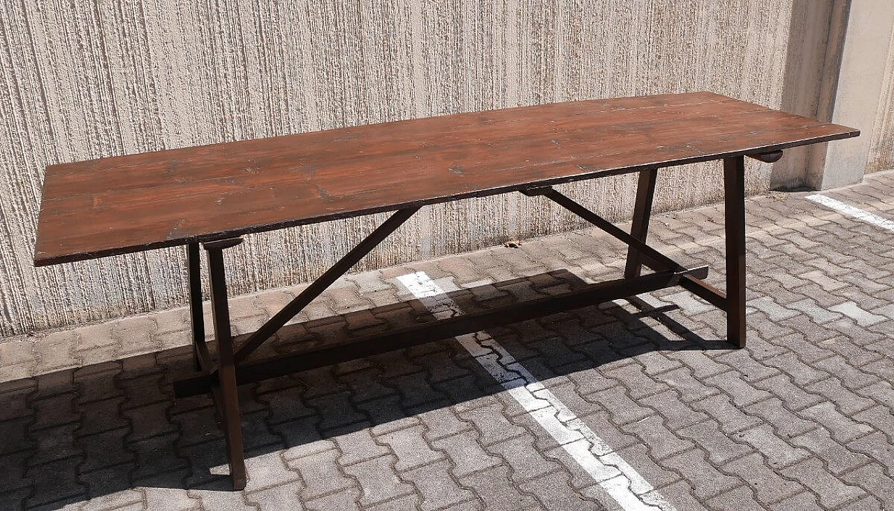 Capretta rectangular solid fir table, 20th century 12