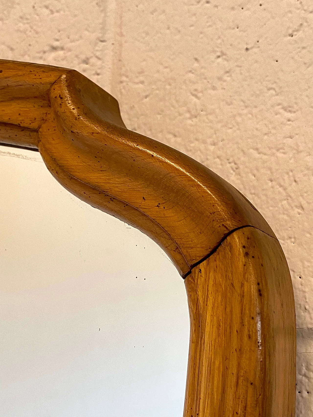 Console table in oak with mirror in the style of Paolo Buffa, 1940s 11