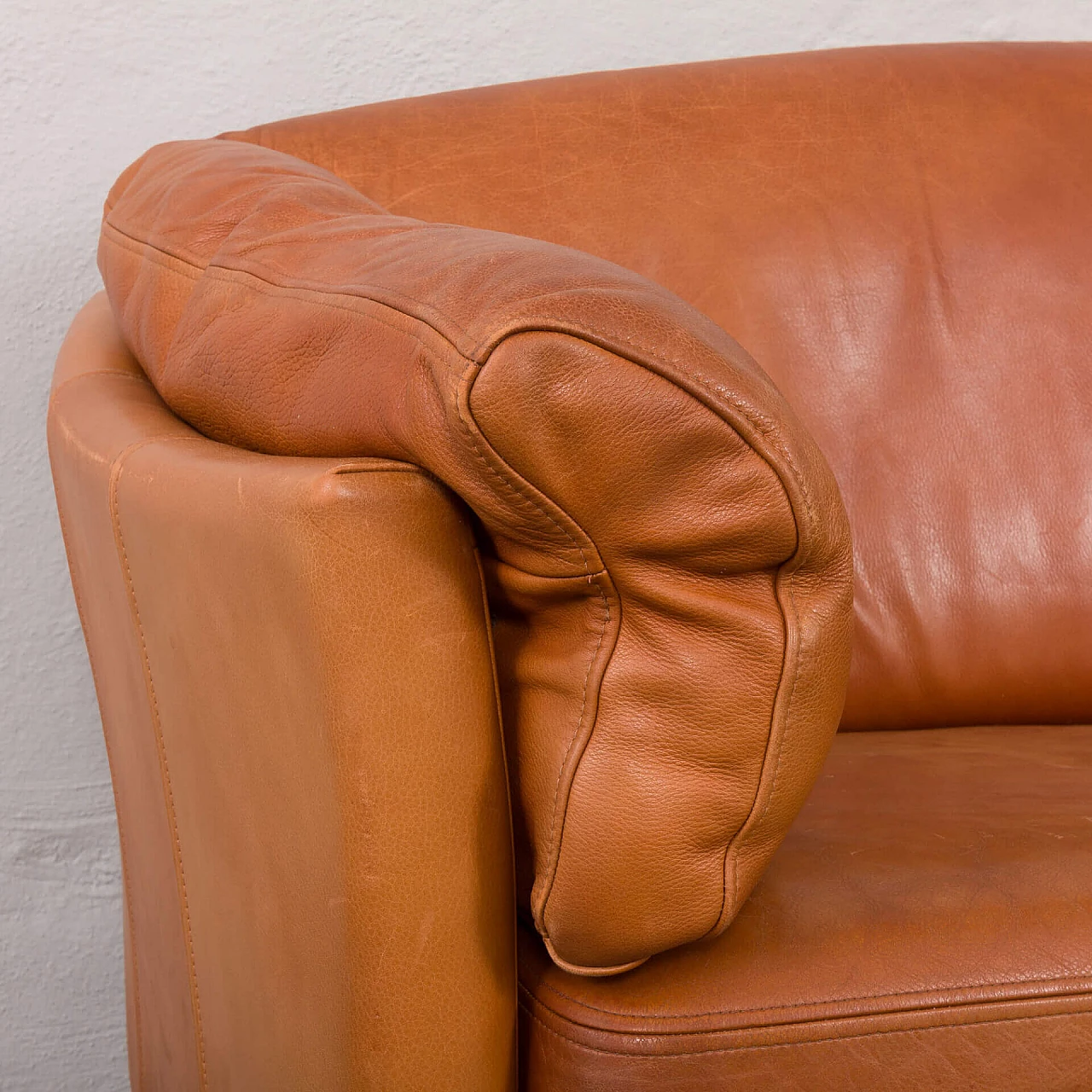 Cognac leather 535 sofa by Mogens Hansen, 1970s 8