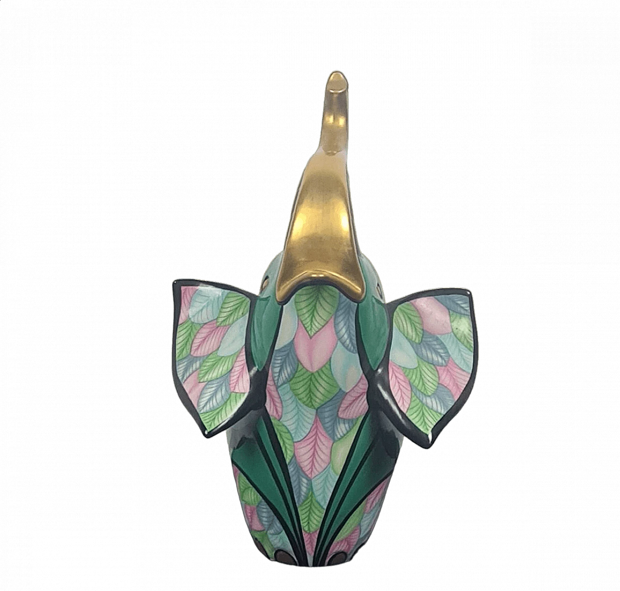 Scultura in porcellana di Elefante de Le Porcellane Firenze, anni '90 10