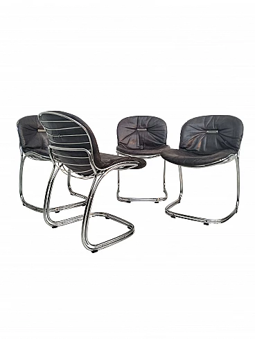 4 Sabrina chairs by Gastone Rinaldi for Rima, 1970s