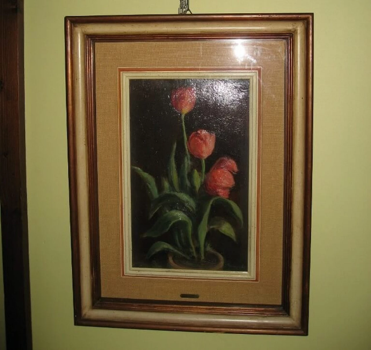 Giacomo Girmunschi, tulipani, dipinto a olio 1