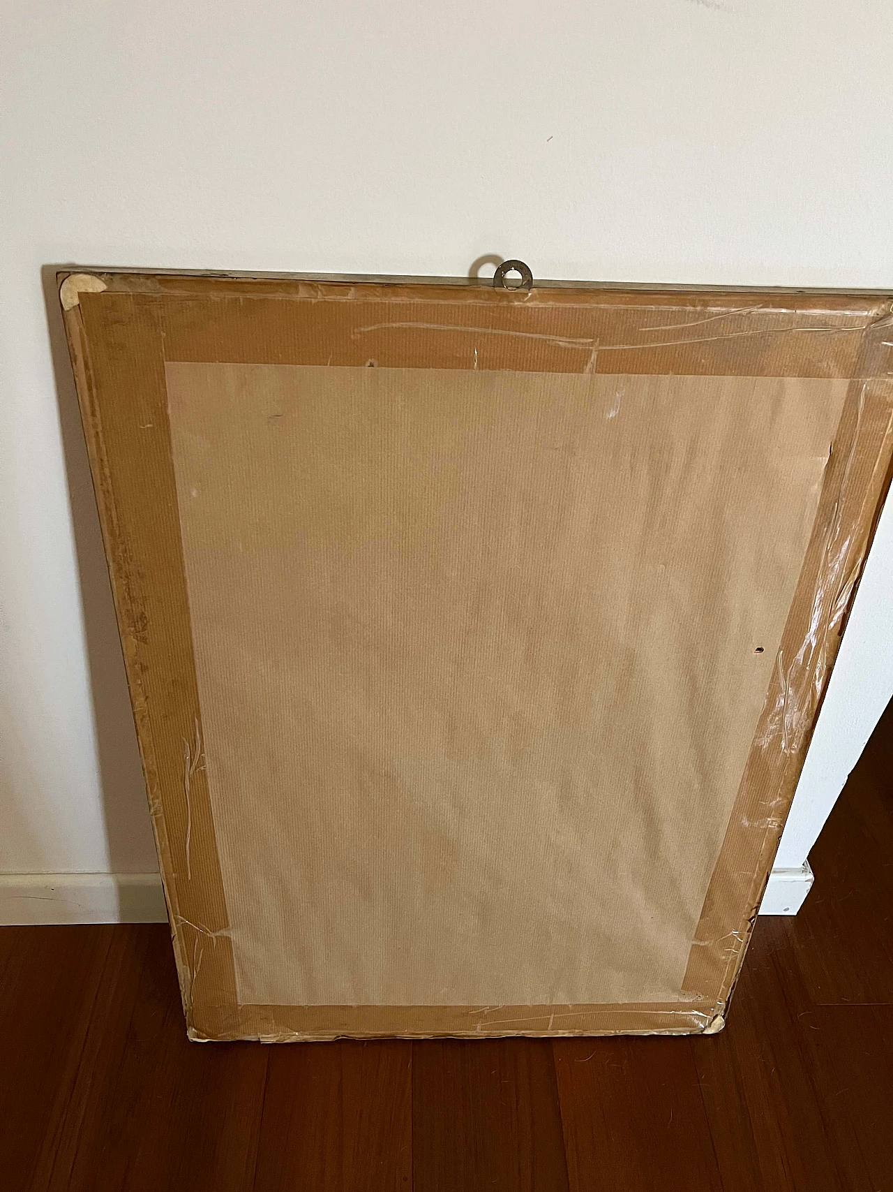 Specchio da parete rettangolare con cornice in ottone, anni '60 6