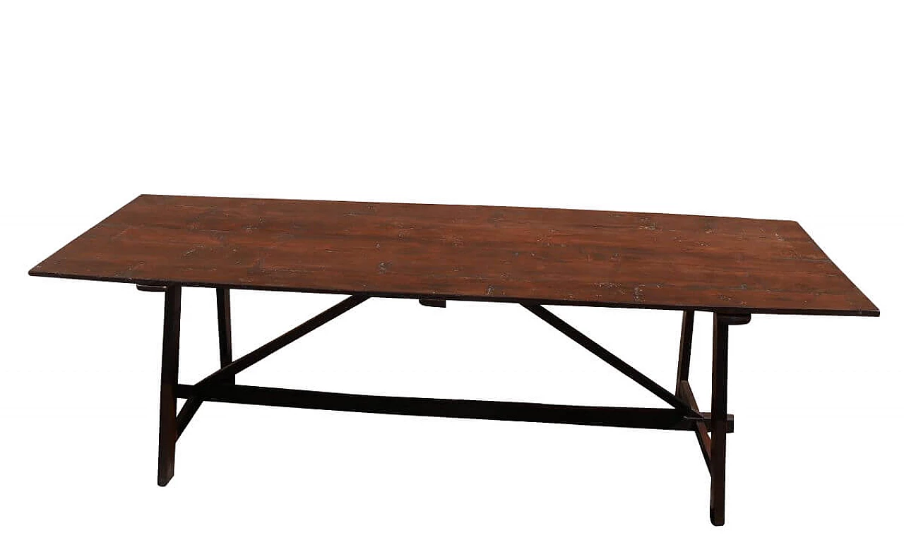 Capretta rectangular solid fir table, 20th century 13