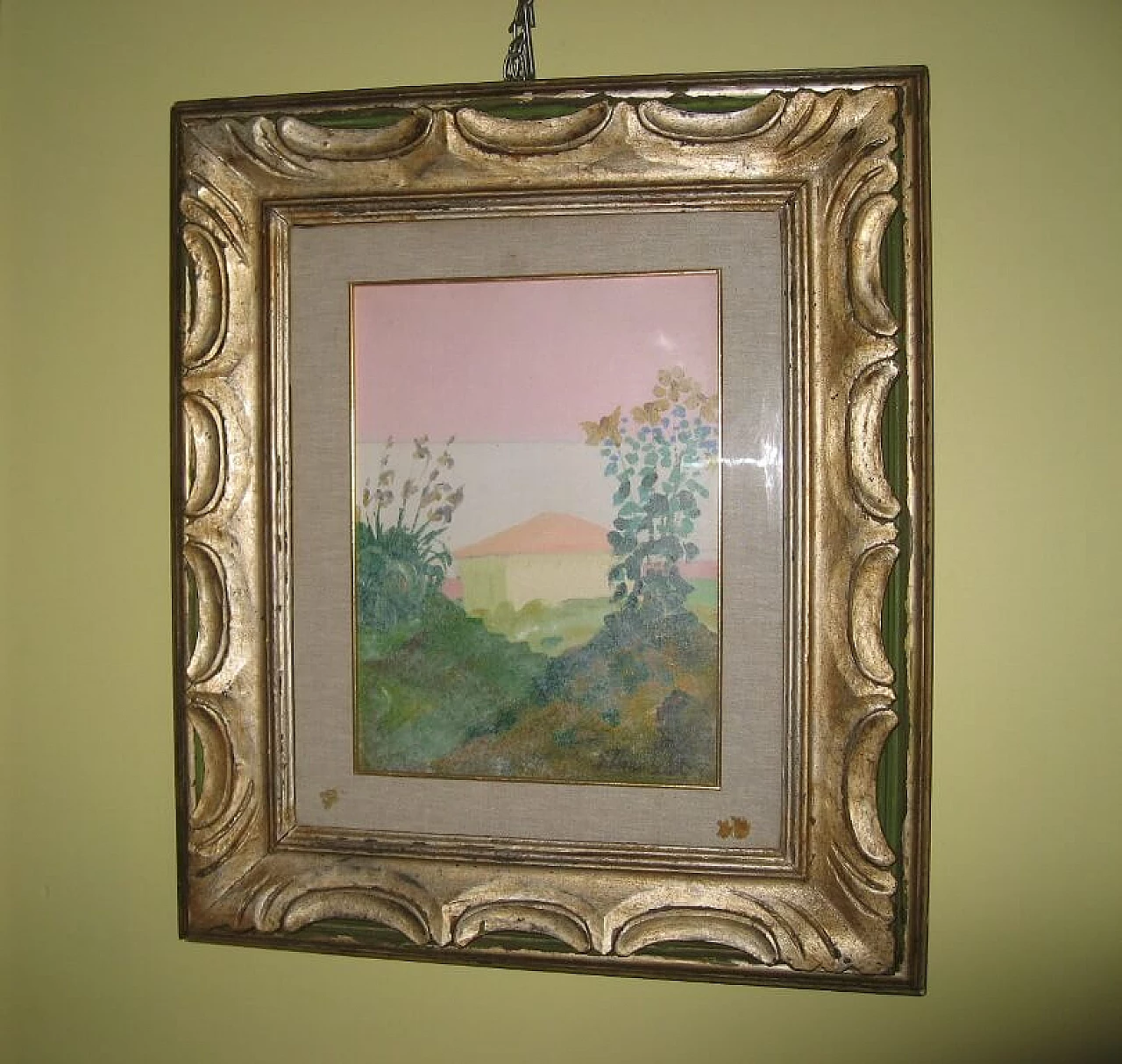 Giuseppe Innocenti, Paesaggio, dipinto a olio su cartone 1