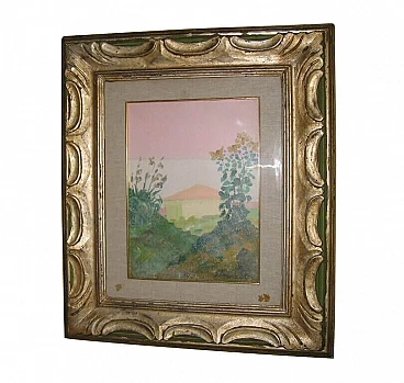 Giuseppe Innocenti, Landscape, oil painting on cardboard