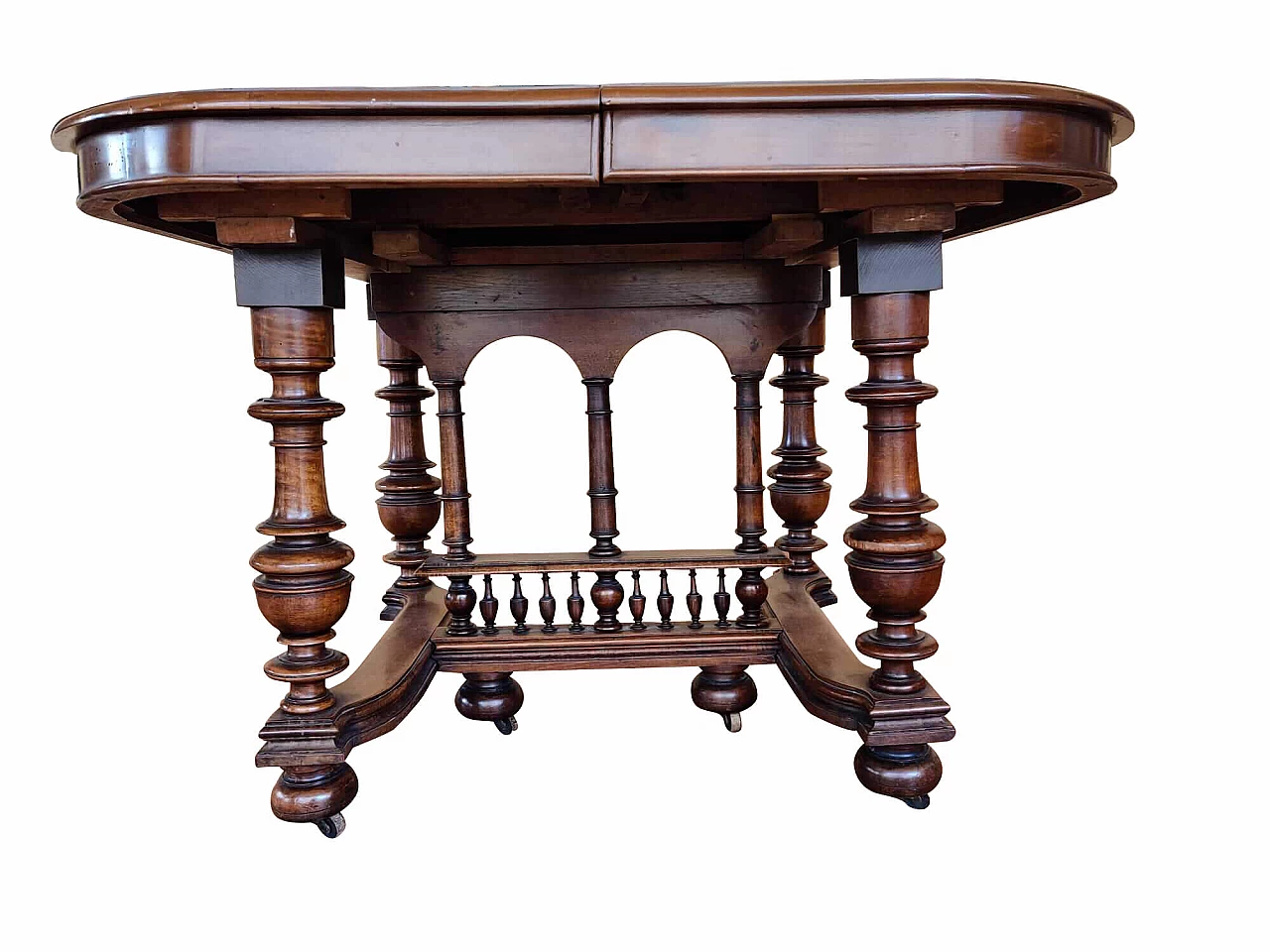 Tavolo francese allungabile in noce nazionale, '800 13