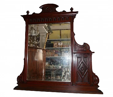 Fruitwood mirror with carvings, 1930s