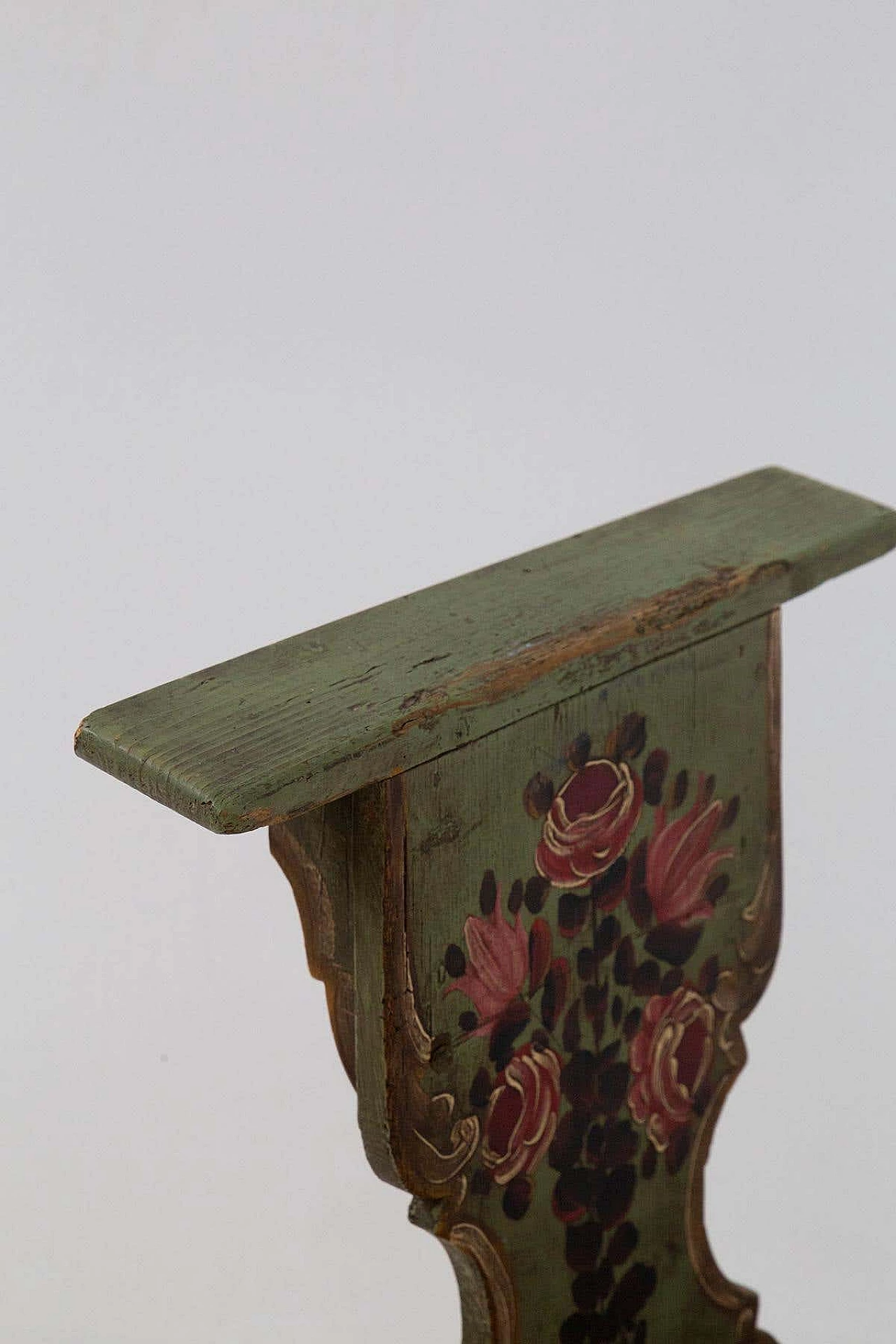 Pair of polychrome wooden chairs convertible into kneelers, 1797 3